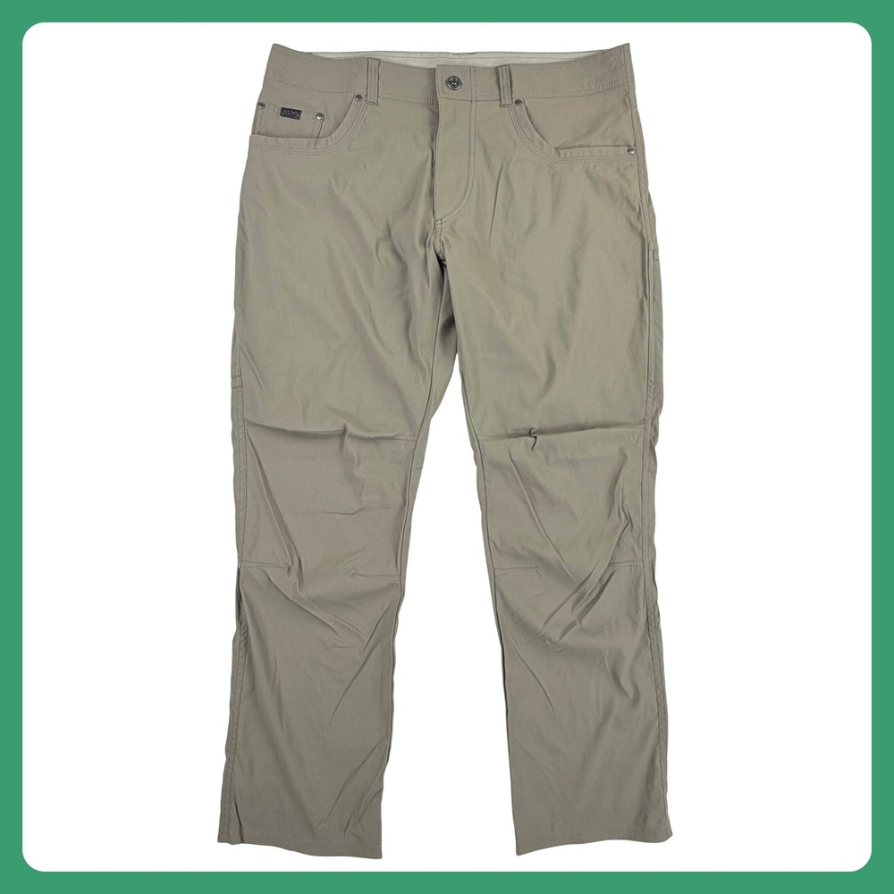 KUHL Renegade Pants Men 36x30 Khaki Nylon Stretch Hiking Performance 5122